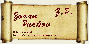 Zoran Purkov vizit kartica